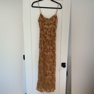 Rust velvet dress